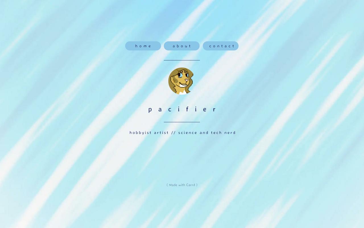 Carrd profile picture for @pacifier
